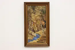 Birch Forest Vintage Original Acrylic Painting Ahlborn 28.5" #53707