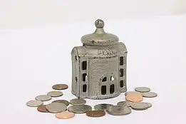 Farmhouse Antique Cast Iron Bank Coin Bank #50536
