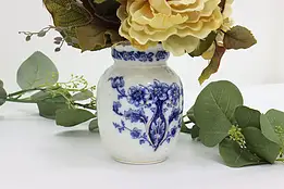 Victorian Antique Blue & White Porcelain Flower Vase #53934