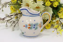 French Vintage Hand Painted Creamer or Pitcher, Quimper #51406