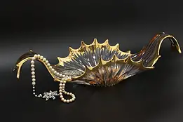Murano Italian Art Glass Centerpiece Sculpture Gold, Accents #54012