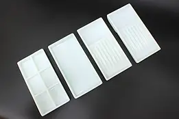 Set of 4 Antique Milk Glass Dental Artist Trays, Two Rivers #53251