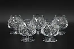 Set of 5 Vintage Irish Crystal Brandy Snifter Goblets, Cavan #54209