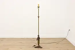 Victorian Antique Brass & Iron Floor Lamp, Cherub #51521