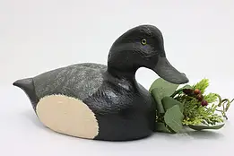 Farmhouse Vintage Carved Duck Decoy Sculpture, Wetzel #54271