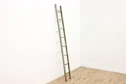 English Antique Painted Oak Folding Library Ladder #52969