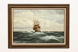 Ocean Journey Vintage Original Oil Painting, Kersten 43" #54280