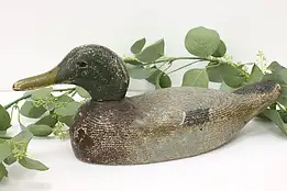 Farmhouse Antique Painted Duck Decoy Sculpture, Chulla #54409