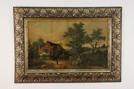 English Antique Countryside Cottage Framed Print 48.5" #54390