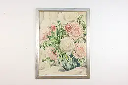 Floral Peonies Still Life Watercolor Painting, Paige 44" #54165