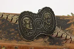 Pinkertons Vintage Brass Belt Buckle, Jesse James #54561