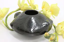 Mexican Vintage Mata Ortiz Blackware Pottery Vase, Quezada #50041