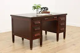 Traditional Vintage Mahogany Office Teacher Desk, Standard #54359