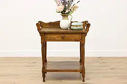 Farmhouse Antique Butternut Washstand Nightstand or Console #54678