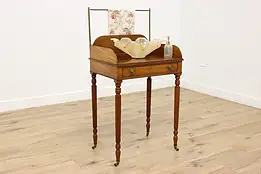 Sheraton Antique Mahogany Washstand Bath Hall Console Signed #54545