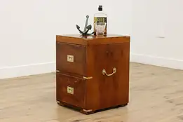 Campaign Design Vintage English Lift Top Bar Cabinet, Allen #54501