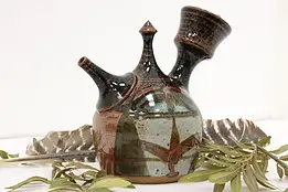 Glazed Vintage Ceramic Jug or Pitcher, Signed #54511