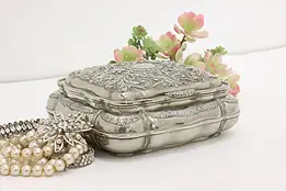 Victorian Antique Silverplate Jewelry Keepsake Collector Box #54050