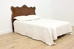 French Provincial Vintage Walnut Queen Size Headboard Karges #54525