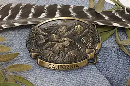 California State Vintage Bronze Belt Buckle, Bergamot #54611