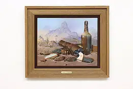 Gunslinger Belt Vintage Original Oil Painting, Blaylock 27" #54584