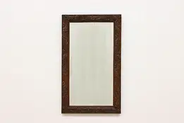 Floral Vintage Carved Birch Hall or Entry Mirror, Lanesboro #54538