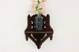 Victorian Eastlake Antique Walnut Corner Display Shelf #53658
