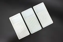Set of 3 Antique Milk Glass Dental Artist Trays, Two Rivers #53461