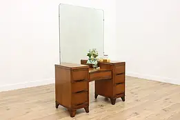 Midcentury Modern Vintage Walnut Vanity & Mirror #54587