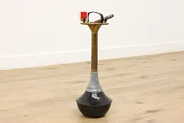 Art Deco Antique Brass Chairside Smoking Stand, Smokador #54841