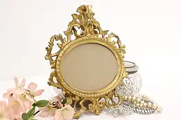 Italian Antique Carved & Gilt Oval Wall Picture Frame #45597