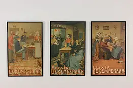 Set of 3 Belgian Vintage Elixir de Kempenaar Advert Posters #54573