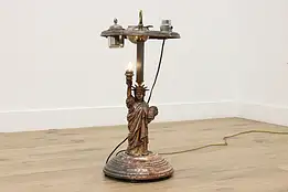 Art Deco Vintage Electric Lighter Smoking Stand Lady Liberty #54702