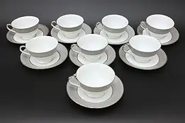 Midcentury Modern Vintage Set of 8 Tea Cups & Saucers Sango #53004