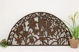 Architectural Salvage Vintage Cast Iron Arch Fragment, Birds #54707