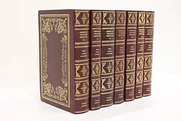 Set of 7 Vintage Leather, Gold Embossed Audubon Books Volair #54088