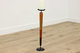 Birch & Iron Vintage Chairside Smoking Stand, Candle Holder #54891