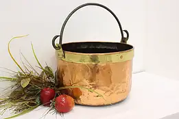 Farmhouse Antique Copper & Brass Candy Kettle or Cauldron #54003