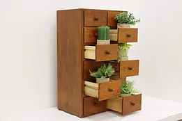 Farmhouse Vintage 12 Drawer Jewelry or Collector Cabinet #55048