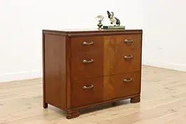 Art Deco Vintage Walnut Dresser or Chest, Kroehler #41598