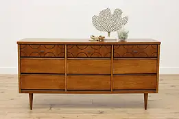 Midcentury Modern Vintage Walnut Dresser or Console Bassett #54942