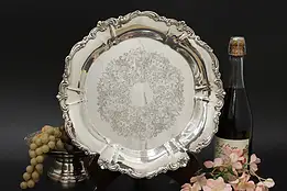 Traditional Vintage Engraved Silverplate Tray Platter, Towle #54768