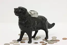 Farmhouse Antique Cast Iron St. Bernard Dog Coin Bank #55221