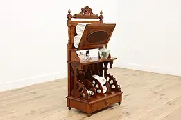 Victorian Eastlake Antique Music Magazine Bath or Hall Rack #54913