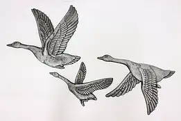 Set of 3 Vintage Aluminum 15" Flying Geese Sculptures #55282