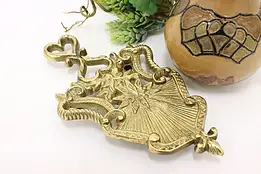 Victorian Antique Brass Fireplace Trivet, Hearts #55328
