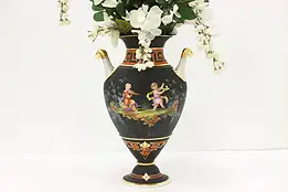 European Vintage Painted Ceramic Flower or Decorative Vase #55538