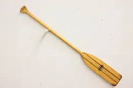Farmhouse Vintage Mahogany & Poplar Boat Oar Paddle, Feather #55519