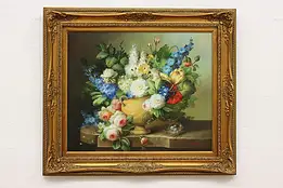 Flowers Still Life Vintage Original Painting Diane 31.5" #55493