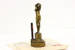 Art Deco Antique Nude Bronze Finish Sculpture & Pen Holder #55287